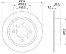Mintex Brake Discs fits -Nissan S234:4 MDC1007 (also fits other vehicles)