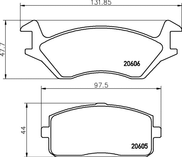 Mintex Brake Pad Set fits -Toyota MDB1145 (also fits other vehicles)