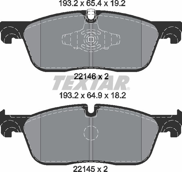 Textar Brake Pad Set - 2214601