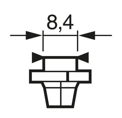 Bosch Pure/Lt 12V 2W Bx8.4D Trade Pk Part No - 1987302236