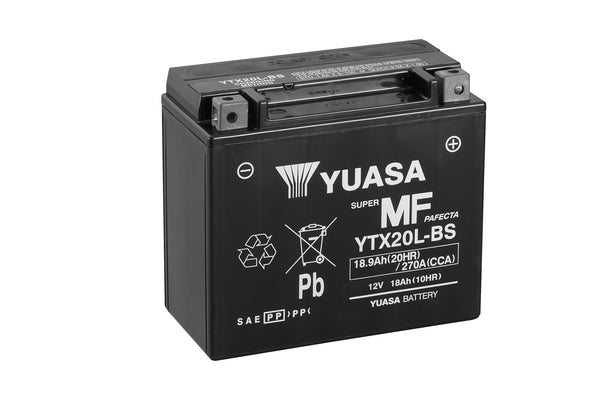 Yuasa YTX20L-BS (CP) 12V MF VRLA Motorcycle Battery