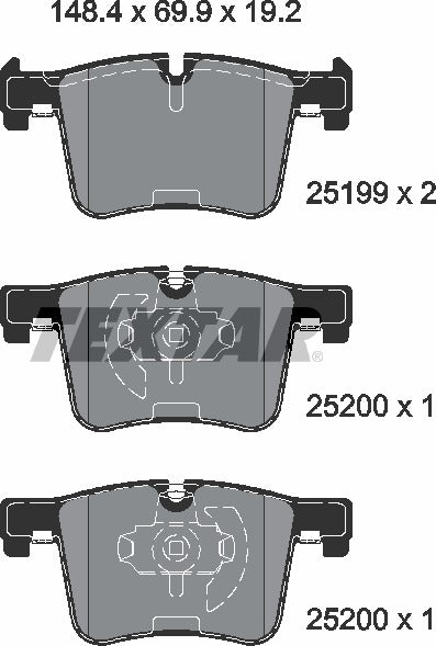 Textar Brake Pad Set - 2519901