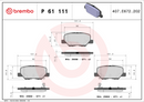 Brembo Brake Pad Set - P61111