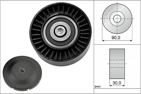 INA Deflection/Guide Pulley - V-Ribbed Belt - Part No - 532051410