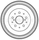 Borg & Beck Brake Drum (Single) -BBR7227