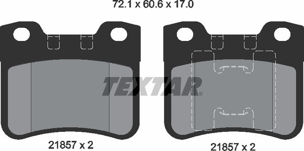 Textar Brake Pad Set - 2185701