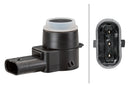 HELLA 6PX 358 141-121 Sensor, parking distance control - angled - 3-pin connector - Plugged