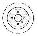 Borg & Beck Brake Disc (Pair)  - BBD4187