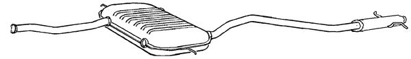 Klarius VO211V - Box With Tail Pipe  - Fits Volvo 850 2.0i,2.5i