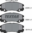Textar Brake Pad Set - 2325001