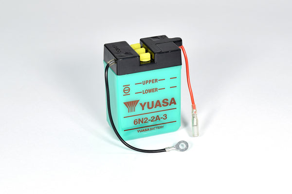 6N2-2A-3 (DC) 6V Yuasa Conventional Motorcycle Battery