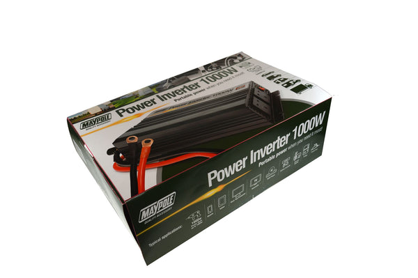 Maypole Power Inverter with USB 1000W 12V/230V