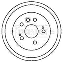 Borg & Beck Brake Drum (Single) -BBR7180