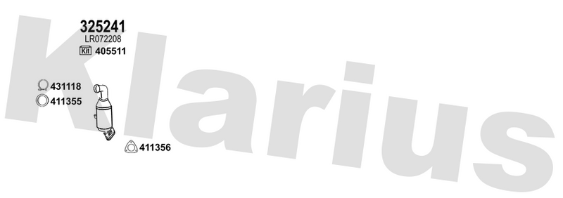 Klarius 325241 - Catalyst Type Approved Withpip  - Fits Land Rover Discovery Sport 2.0TD