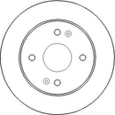 Disctech Brake Disc - Fits Ford, Honda - ABD2798 - Rear Axle