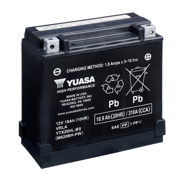 Yuasa YTX20HL-BS-PW(CP) 12V High Performance MF VRLA Motorcycle Battery
