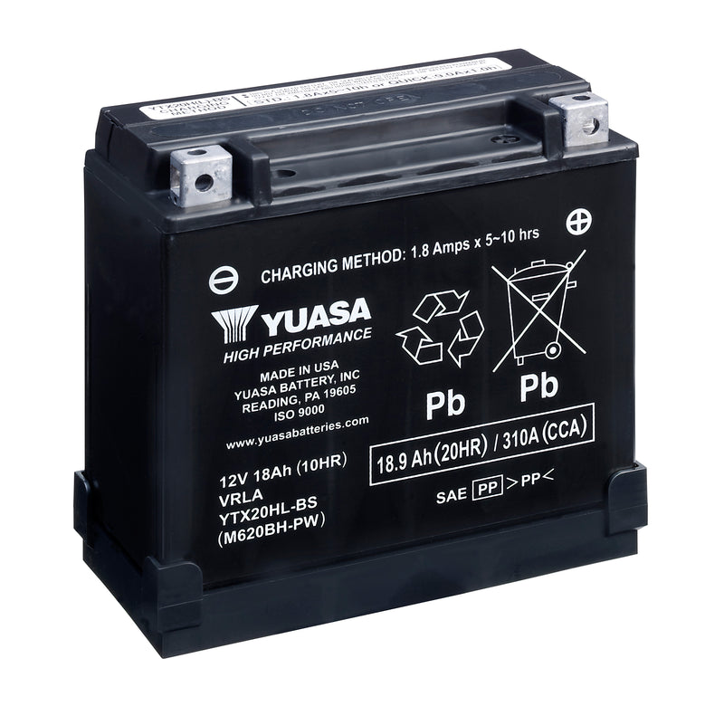 Yuasa YTX20HL-BS-PW(CP) 12V High Performance MF VRLA Motorcycle Battery