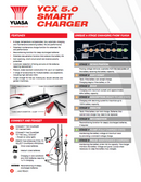 YCX5.0 12V 5A Yuasa 8-Stage Smart Charger (UK)