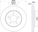Mintex Brake Discs fits -Chrysler Dodge Plymouth V300:5 MDC1973 (also fits other vehicles)