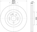 Mintex Brake Discs fits -MercedesBenz V345:5 MDC1467 (also fits other vehicles)