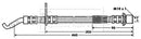 Borg & Beck Brake Hose Part No -BBH7329