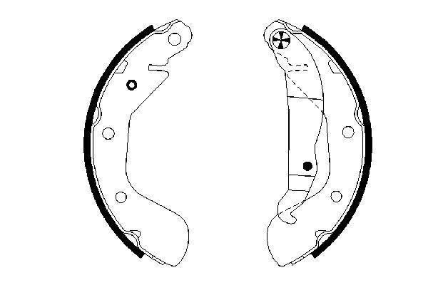 Bosch Brake Shoe Bs852 Part No - 0986487614
