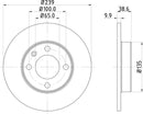 Mintex Brake Discs fits -Audi Seat VW S284:5 MDC247 (also fits other vehicles)