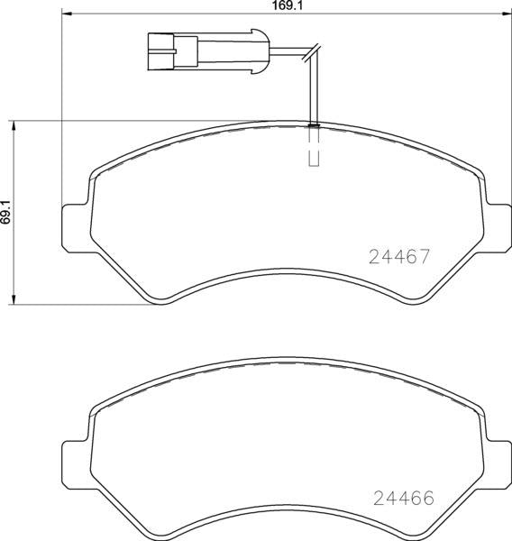 Mintex Brake Pad Set fits -Fiat MDB3794 (also fits other vehicles)