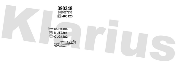 Klarius 390348 - Catalyst & Dpf Combined  - Fits Hyundai Santa Fe 2.0TD
