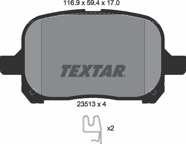 Textar Brake Pad Set - 2351302