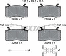 Textar Brake Pad Set - 2209401