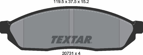 Textar Brake Pad Set - 2073101