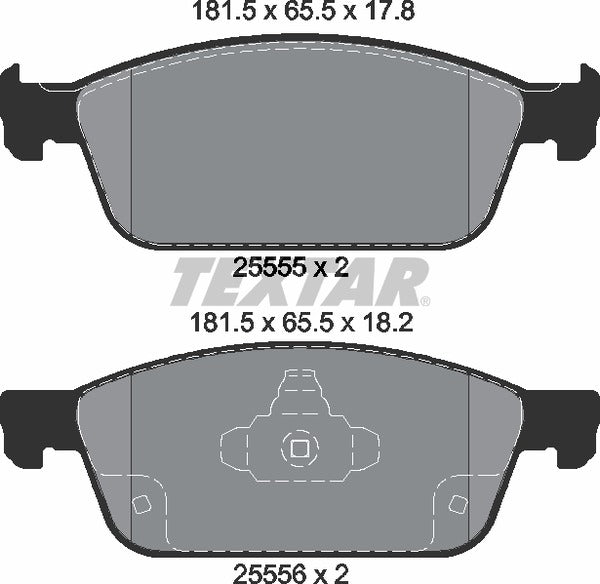Textar Brake Pad Set - 2555501