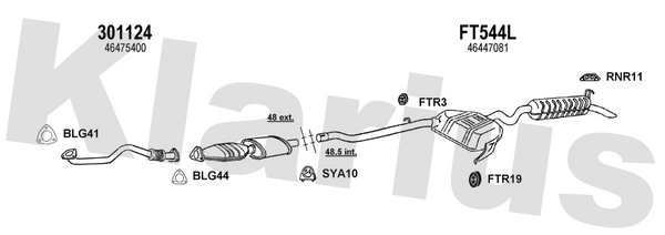 Klarius 301124 - Front Pipe For Cat  - Fits Fiat Brava 1.9TD