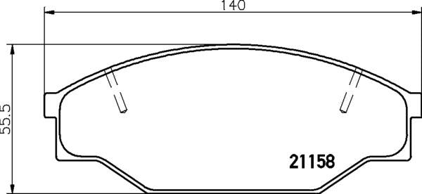 Mintex Brake Pad Set fits -Toyota VW MDB1334 (also fits other vehicles)