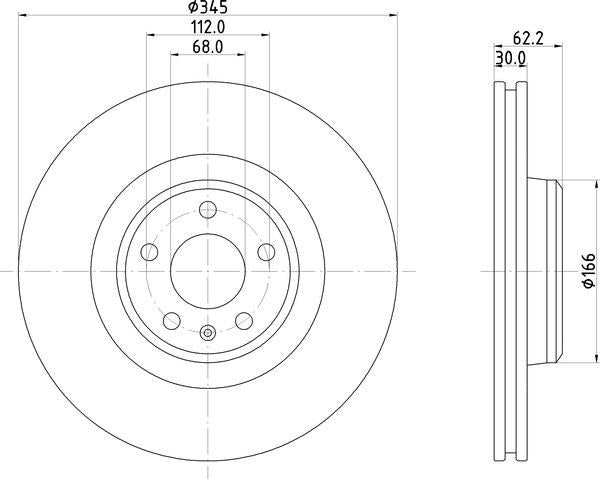 Mintex Brake Discs fits -Audi V240:4 MDC2830C (also fits other vehicles)