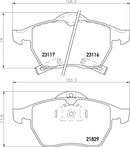 Mintex Brake Pad Set fits -Saab MDB1940 (also fits other vehicles)