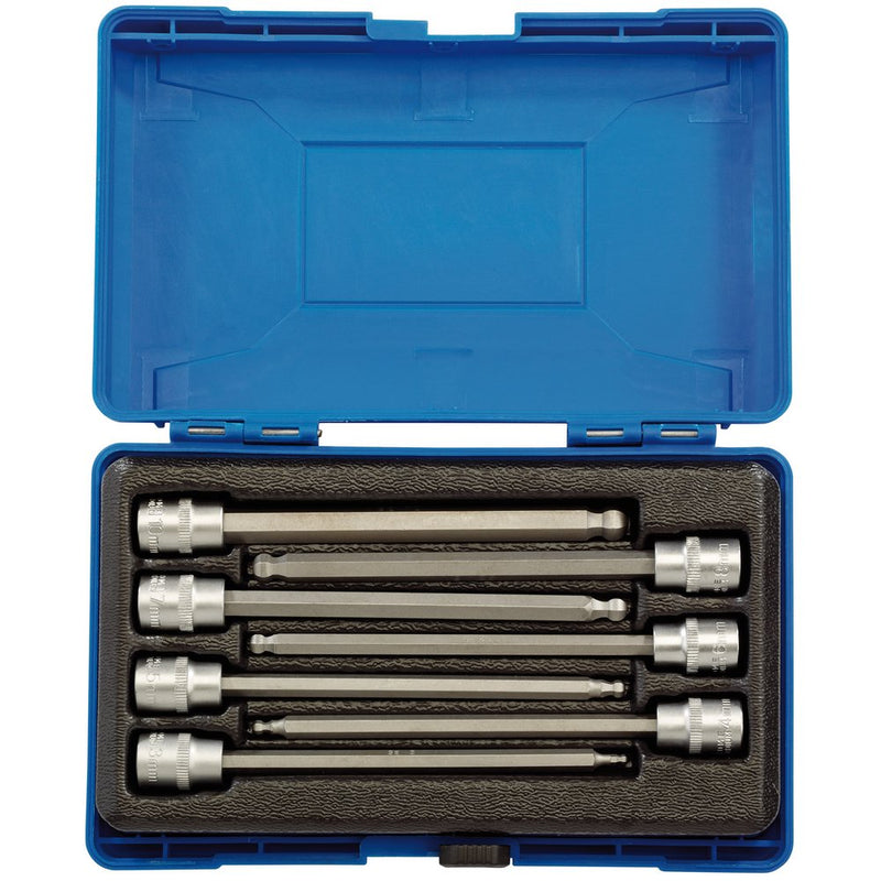 Hexagonal Socket Bit Set, 3/8" Sq Dr (7 Piece)
