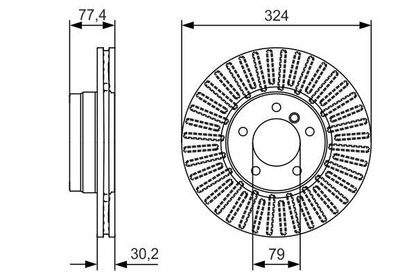 Bosch Brake Disc Single Part No - 0986479D39