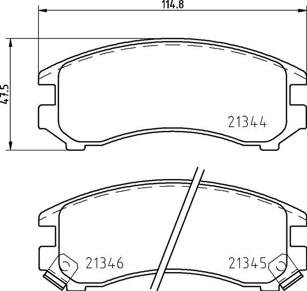 Mintex Brake Pad Set fits -Nissan Suzuki MDB1408 (also fits other vehicles)