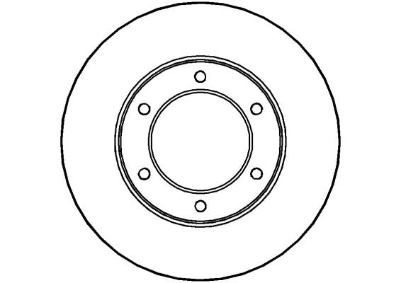 Disctech Brake Disc - Fits Citroën, Nissan - ABD3478 - Front Axle