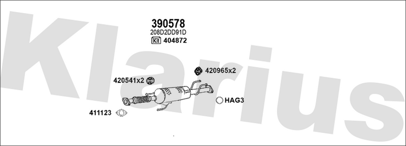 Klarius 390578 - Diesel Particulate Filter  - Fits Nissan NV200 1.5dCi