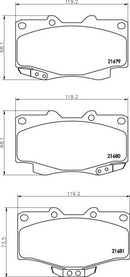 Mintex Brake Pad Set fits -Toyota MDB1947 (also fits other vehicles)