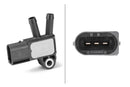 HELLA 6PP 009 409-241 Sensor, exhaust pressure - 3-pin connector - Bolted