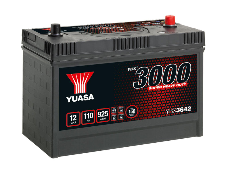 Yuasa YBX3642 - 3642 3000 Series Super Heavy Duty Commercial Battery - 4 Year Warranty