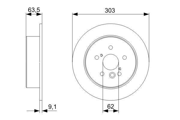 Bosch Brake Disc Pair Part No - 0986479338