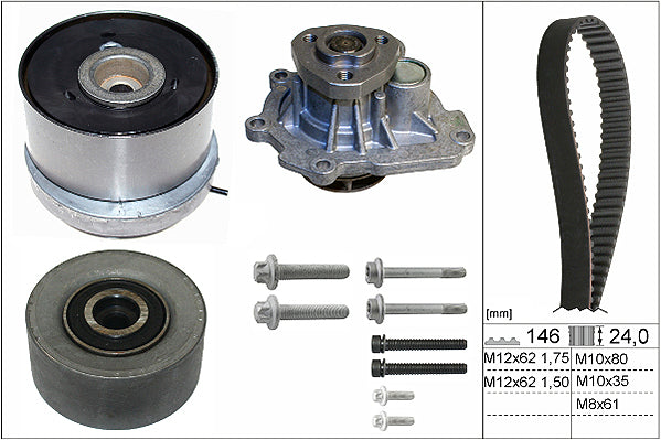 INA Water Pump & Timing Belt Set - Part No - 530072430
