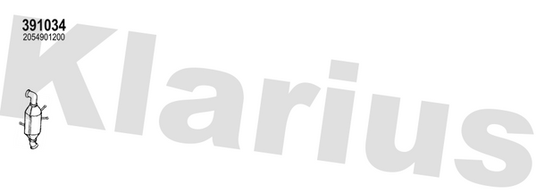 Klarius 391034 - Catalyst Type Approved  - Fits Mercedes C-CLASS (W205)