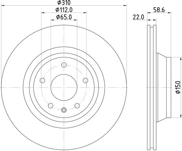 Mintex Brake Discs fits -Audi S302:8 MDC2290 (also fits other vehicles)