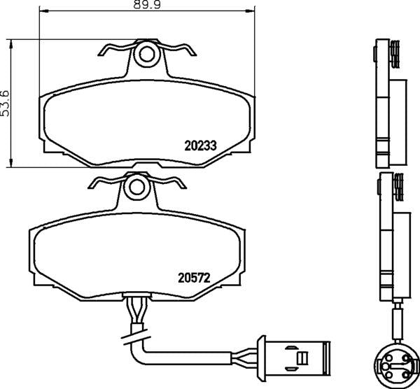 Mintex Brake Pad Set fits -Daimler Jaguar MGB412 (also fits other vehicles)